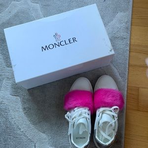 Moncler Women’s LENNY Mink Fur Sneakers Leather